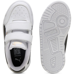 PUMA Shuffle Downtown Lo Sneaker mit Klettverschluss Kinder 02 - PUMA white/PUMA black/PUMA gold 29