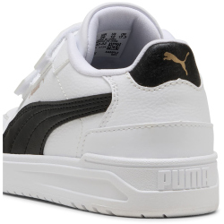 PUMA Shuffle Downtown Lo Sneaker mit Klettverschluss Kinder 02 - PUMA white/PUMA black/PUMA gold 29