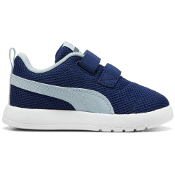 PUMA Courtflex V3 Mesh Baby-Sneaker mit Klettverschluss 19 - blue jewel/lucite 22