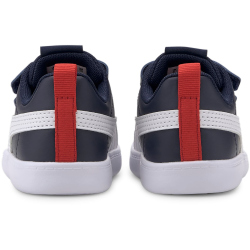 PUMA Courtflex V2 Baby-Sneaker mit Klettverschluss 01 - peacoat/high risk red 20
