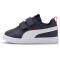PUMA Courtflex V2 Baby-Sneaker mit Klettverschluss 01 - peacoat/high risk red 20
