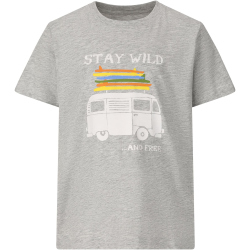ZigZag Woodtown Melange T-Shirt Kinder
