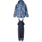 ZigZag Kaspar PU Regenjacke + Regenhose Set Kinder 2002 - navy 2 (92)