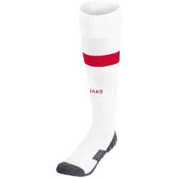 JAKO Boca Stutzenstr&uuml;mpfe wei&szlig;/sportrot 4 (39-42)