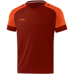 JAKO Champ 2.0 kurzarm Trikot weinrot/neonorange 116