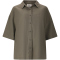nou Natasha kurzarm Leinenbluse Damen 3211 - smokey olive 36