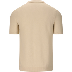 nou Beusch Knitted Poloshirt Herren 1310 - almond milk S