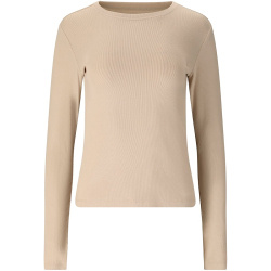 Athlecia Lenga Rib Langarmshirt Damen 1106 - oatmeal 34
