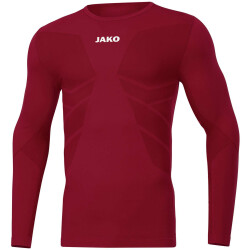 JAKO Comfort 2.0 langarm Funktionsshirt weinrot L