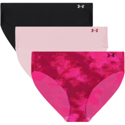 3er Pack UNDER ARMOUR Pure Stretch No-Show Print Bikini Briefs Damen