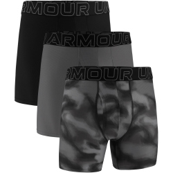 3er Pack UNDER ARMOUR Performance Tech Mesh Print 6" Boxershorts Herren