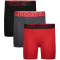 3er Pack UNDER ARMOUR Performance Tech Solid Boxershorts Jungen 989 - black/red S (8-9 Jahre)