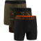 3er Pack UNDER ARMOUR Performance Tech Novelty 6" Boxershorts Herren 997 - black w/solar oran S