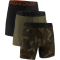 3er Pack UNDER ARMOUR Performance Tech Novelty 6" Boxershorts Herren 997 - black w/solar oran S