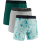 3er Pack UNDER ARMOUR Performance Tech Print 6" Boxershorts Herren 334 - rack green XS