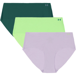 3er Pack UNDER ARMOUR Pure Stretch No-Show Solid Hipster Damen 554 - purple crest XS