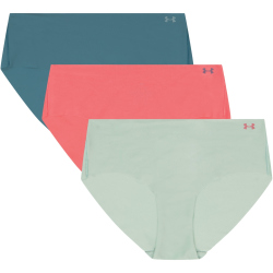 3er Pack UNDER ARMOUR Pure Stretch No-Show Solid Hipster Damen 490 - enamel blue XL
