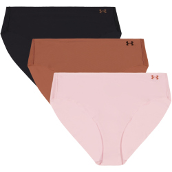 3er Pack UNDER ARMOUR Pure Stretch No-Show Solid Bikini Briefs Damen 685 - prime pink XL