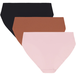 3er Pack UNDER ARMOUR Pure Stretch No-Show Solid Bikini Briefs Damen 685 - prime pink XL