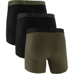 3er Pack UNDER ARMOUR Performance Cotton Solid 6" Boxershorts Herren 968 - black w/marine od S