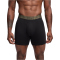 3er Pack UNDER ARMOUR Performance Cotton Solid 6" Boxershorts Herren 968 - black w/marine od S