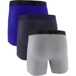 3er Pack UNDER ARMOUR Performance Cotton Solid 6" Boxershorts Herren 413 - midnight navy XXL