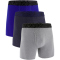 3er Pack UNDER ARMOUR Performance Cotton Solid 6" Boxershorts Herren 413 - midnight navy XXL