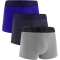 3er Pack UNDER ARMOUR Performance Cotton Solid 3" Boxershorts Herren 413 - midnight navy M