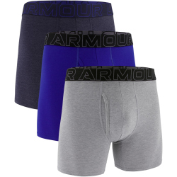 3er Pack UNDER ARMOUR Performance Tech Mesh Solid 6" Boxershorts Herren 413 - midnight navy S