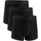 3er Pack UNDER ARMOUR Performance Tech Solid 3" Boxershorts Herren 001 - black XS