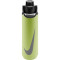 NIKE SS Recharge Chug Graphic Trinkflasche aus Edelstahl - für Kohlensäurehaltige Getränke geeignet - 709 ml 362 - lt liquid lime/black/light army
