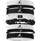 8er Pack NIKE Jordan Elastic Sport Mixed Width Haargummis 127 - white/black/black