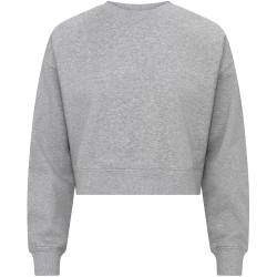 CLIQUE Miami Cropped Sweatshirt Damen 95 - grey melange XS