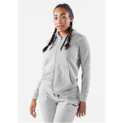 JAKO Base Kapuzenjacke Damen hellgrau meliert 34