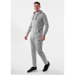 JAKO Base Kapuzenjacke hellgrau meliert 3XL