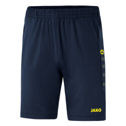 JAKO Premium Trainingsshorts marine/neongelb 152