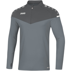 JAKO Champ 2.0 Ziptop Sweatshirt steingrau/anthra light 164