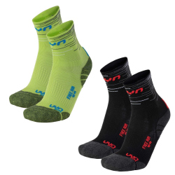 2er Pack UYN Free Laufsocken Herren black/red-green...