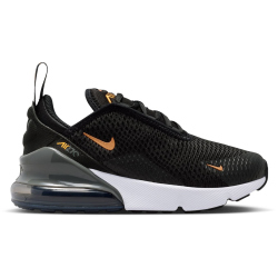 NIKE Air Max 270 Sneaker Kinder 045 - black/metallic copper-laser orange 27.5