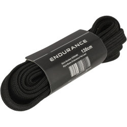 ENDURANCE Flat Schnürsenkel (130 cm) 1001 - black