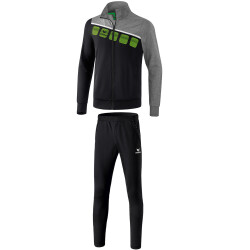 erima 5-C Polyesteranzug black/greymelange/white S