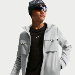 NIKE Sportswear City Utility Kapuzenjacke Kinder 077 - lt smoke grey/lt liquid lime XS (122-128 cm)
