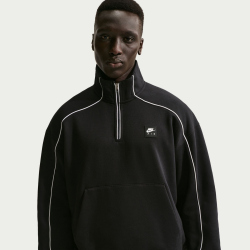 NIKE Sportswear Air 1/4-Zip Fleece Sweatshirt Herren 010 - black/white 3XL