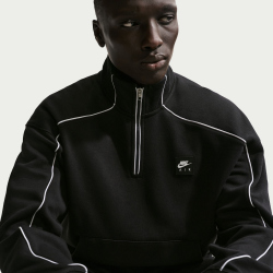 NIKE Sportswear Air 1/4-Zip Fleece Sweatshirt Herren 010 - black/white 3XL