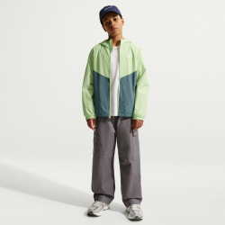 NIKE Sportswear Windrunner Kapuzenjacke Kinder 360 - lt liquid lime/mineral slate/white L (147-158 cm)