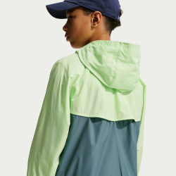 NIKE Sportswear Windrunner Kapuzenjacke Kinder 360 - lt liquid lime/mineral slate/white L (147-158 cm)