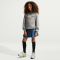 NIKE Sportswear Club Fleece Hoodie Kinder 063 - dk grey heather/black/sail XS (122-128 cm)