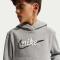 NIKE Sportswear Club Fleece Hoodie Kinder 063 - dk grey heather/black/sail XS (122-128 cm)