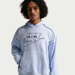 NIKE Sportswear Air Fleece Hoodie Herren 407 - hydrogen blue/black S