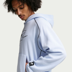 NIKE Sportswear Air Fleece Hoodie Herren 407 - hydrogen blue/black S